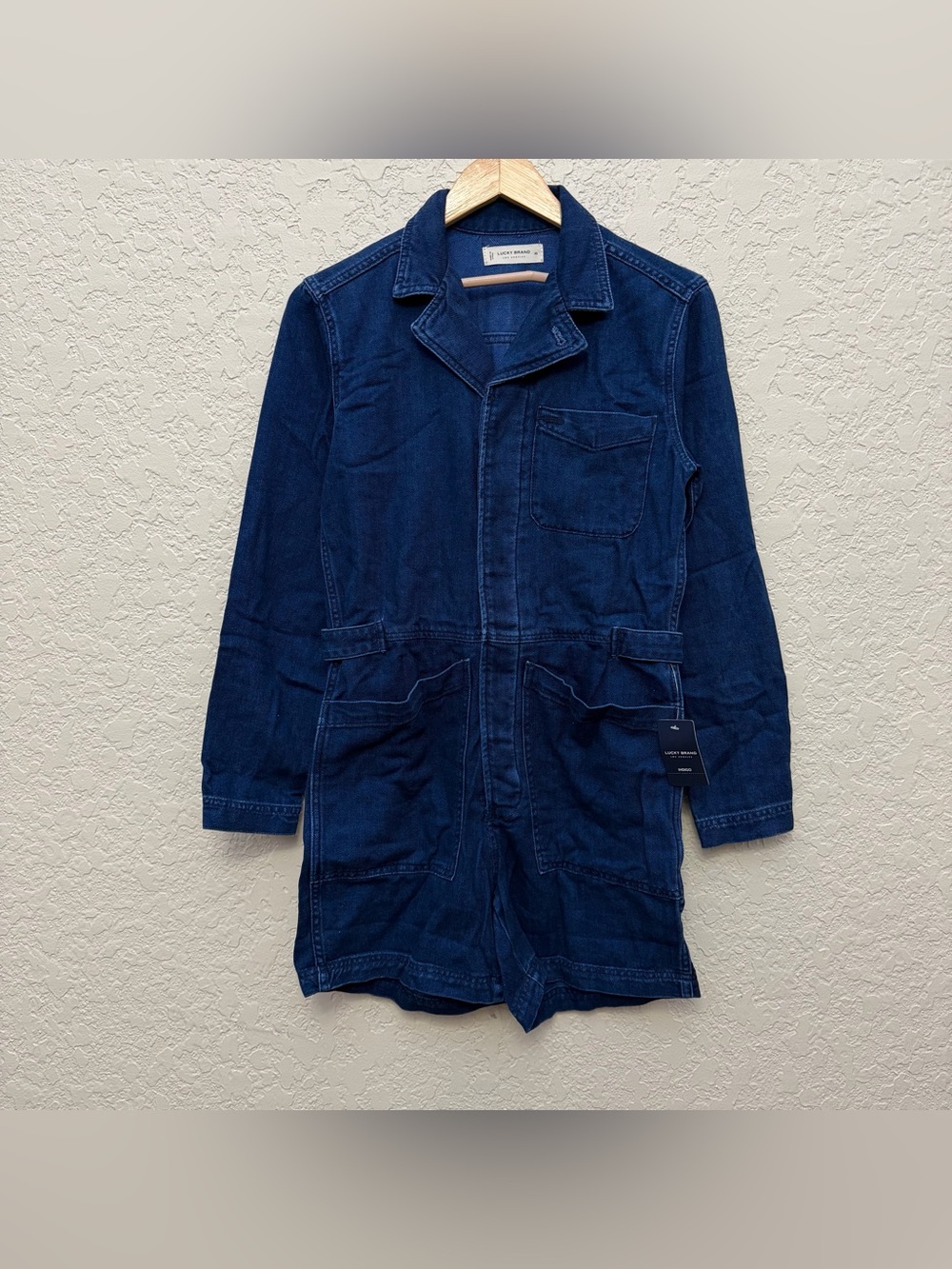 Lucky Brand Long Sleeve Shorts Romper